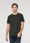 Men Black Evergreen Soft Pima Cotton Crewneck T-Shirt Printnewmerch