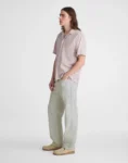 Men Light Grey Relaxed Straight Fit Casual Denim Jeans Teecaring 1