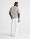 Men Off White Relaxed Straight Fit Denim Jeans Teecaring 1