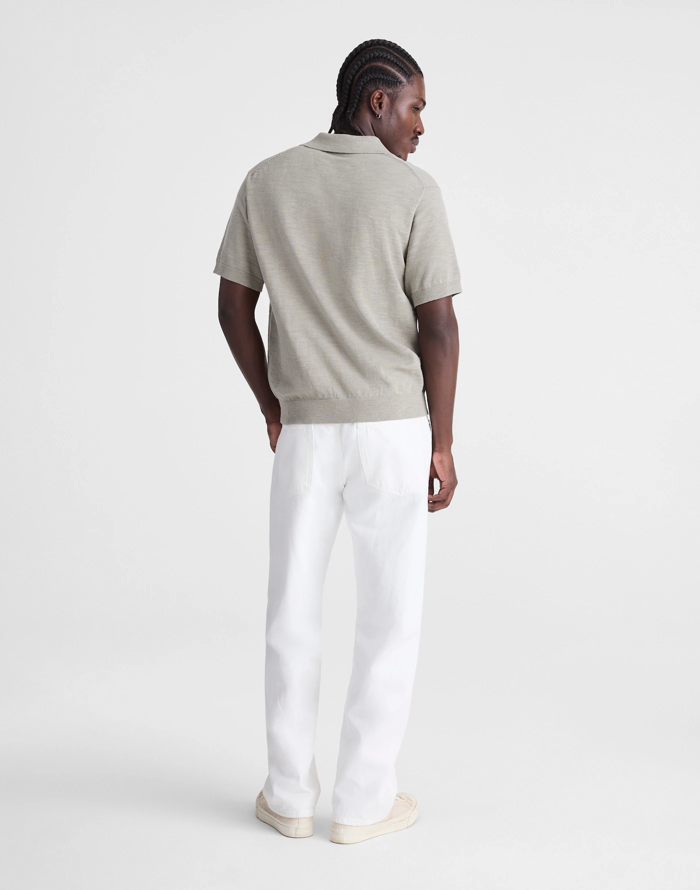 Men Off White Relaxed Straight Fit Denim Jeans Teecaring 4