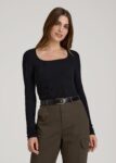Black Printnewmerch Avenyx Square Neck Long Sleeve Minimal Elegant Top 1 | Printnewmerch black-teecaring-avenyx-square-neck-long-sleeve-minimal-elegant-top-pKznM.jpg