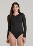 Black Printnewmerch Elvaris Long Sleeve Bodysuit Sleek Modern Casual Wear