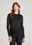 Black Printnewmerch Vireza Contour Jersey Long Sleeve Minimal Casual Shirt