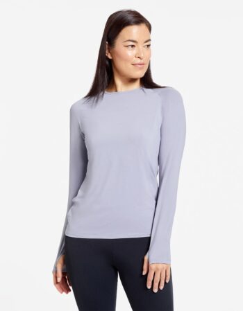 Gray Printnewmerch Veylora Long Sleeve Base Layer Soft Minimal Casual Top Design