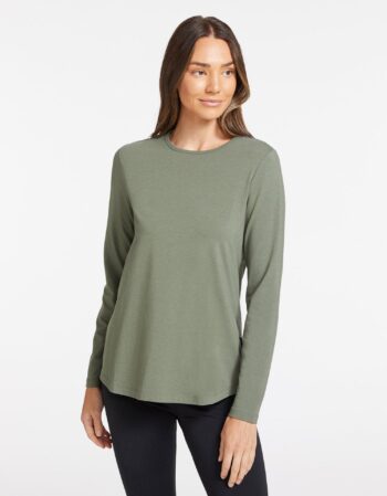 Olive Printnewmerch Ravelyn Relaxed Long Sleeve Loose Casual Comfort Shirt