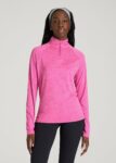 Pink Printnewmerch Zorvella Half Zip Long Sleeve Active Comfort Pullover