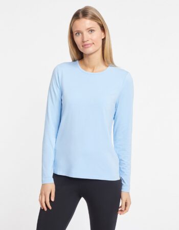 Sky Blue Printnewmerch Novalyn Simple Long Sleeve Layered Comfort Fashion Shirt