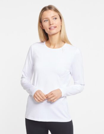 White Printnewmerch Auralith Classic Long Sleeve Relaxed Fit Daily Wear Shirt