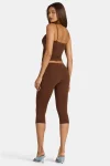 Brown Printnewmerch Lurevia Capri Leggings Stretch Fit Minimal Cozy Everyday Activewear Style 1