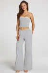 Gray Printnewmerch Elvoria Wide Leg Lounge Pants Pleated Waist Soft Casual Everyday Comfort Style 1