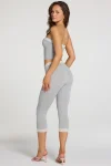 Gray Printnewmerch Veloria Lace Trim Capri Leggings Soft Minimal Casual Everyday Fashion Style 1